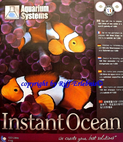 Instant Ocean 4kg Meersalz Aquarium Systems Salz 3,74€/kg