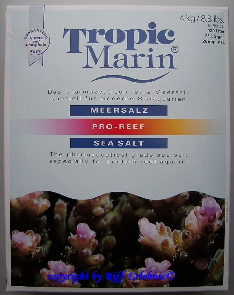 Meersalz  Pro-Reef 4kg Tropic Marin 3,74€/kg